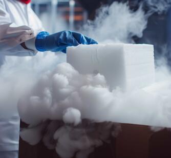 Cold chain packaging with dry ice